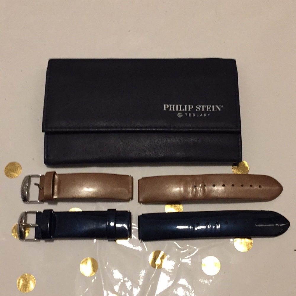 Philip Stein watch straps with pouch